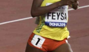 Hawi Feysa in the women’s 5000 metres at the World Athletics Championships, Doha, Qatar, October 5, 2019 (filip bossuyt / Wikimedia Commons, CC BY 2.0) [file photo]