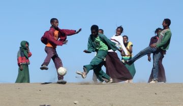 Children play football in a village in northern Ethiopia, December 23, 2011 (Ericjohnsonvik / Wikimedia Commons, CC BY-SA 4.0) [file photo]