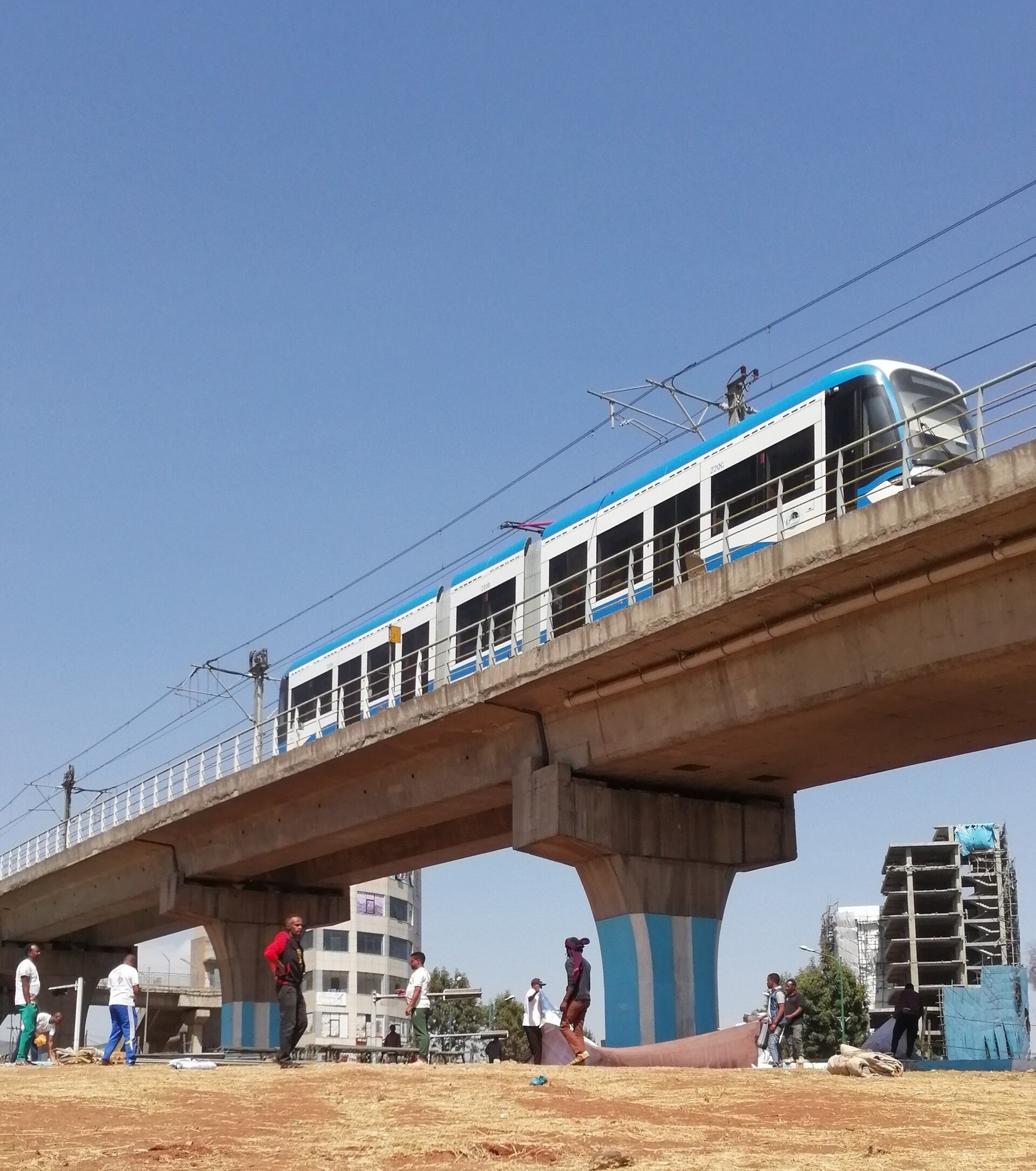 Light rail line, Addis Ababa, February 3, 2019 (Pegel05 / Wikimedia Commons, CC BY-SA 4.0) [file photo]
